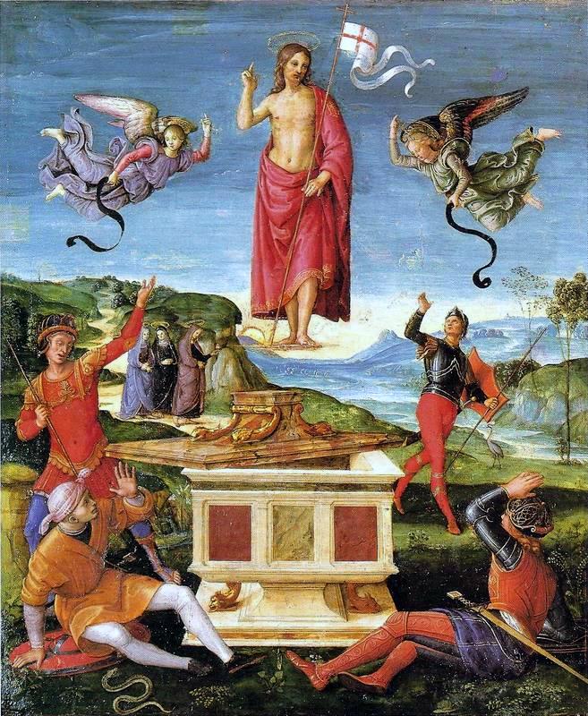 Opstanding van Christus uit 1502 van de Italiaanse Rafaël (1483-1520)